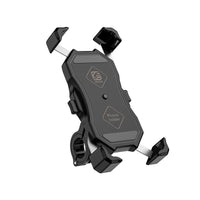 HKM-273363 Universal Motorcycle Phone Holder with USB Buckle and Wireless Charging Capability