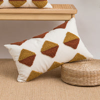 HKM-273427 Geometric Tufted Loop Pillowcase for Living Room and Bedroom - Soft Velvet Cushion 45x45cm or 30x50cm