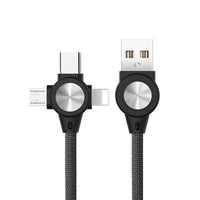 HKM-273683 Three-in-One Charging and Data Cable for Mobile Phones and Tablets - 1m Length, Multiple Color Options