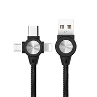 HKM-273683 Three-in-One Charging and Data Cable for Mobile Phones and Tablets - 1m Length, Multiple Color Options