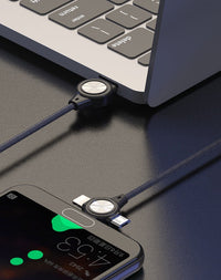 HKM-273683 Three-in-One Charging and Data Cable for Mobile Phones and Tablets - 1m Length, Multiple Color Options