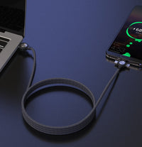HKM-273683 Three-in-One Charging and Data Cable for Mobile Phones and Tablets - 1m Length, Multiple Color Options