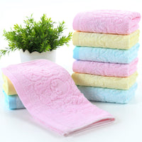 HKM-273875 Bamboo Fiber Towel in Sky Blue, Pink, and Light Yellow - 50x25 cm