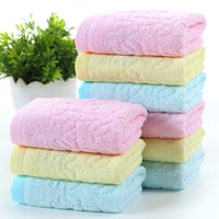 HKM-273875 Bamboo Fiber Towel in Sky Blue, Pink, and Light Yellow - 50x25 cm