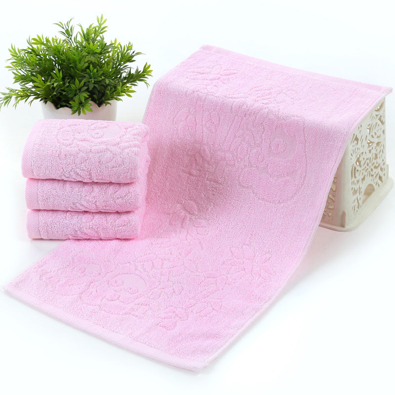 HKM-273875 Bamboo Fiber Towel in Sky Blue, Pink, and Light Yellow - 50x25 cm