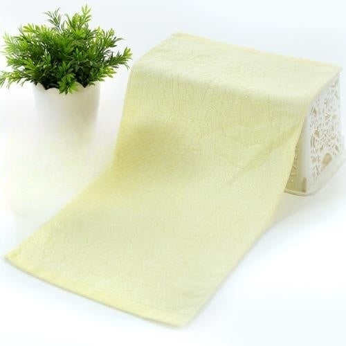 HKM-273875 Bamboo Fiber Towel in Sky Blue, Pink, and Light Yellow - 50x25 cm