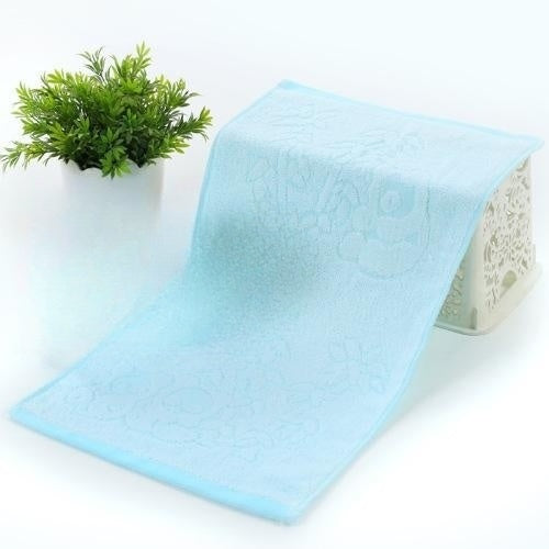 HKM-273875 Bamboo Fiber Towel in Sky Blue, Pink, and Light Yellow - 50x25 cm