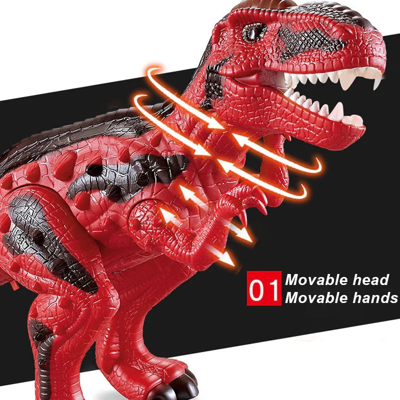 HKM-273875 Remote Control Fire-Breathing Walking Dinosaur with Sound and Light Effects for Kids