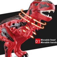 HKM-273875 Remote Control Fire-Breathing Walking Dinosaur with Sound and Light Effects for Kids
