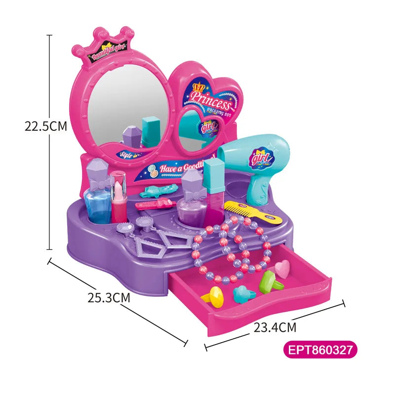KTX-274131 Kids' Beauty Makeup Set for Pretend Play - Unisex Ages 5 to 7, Colorful Packing