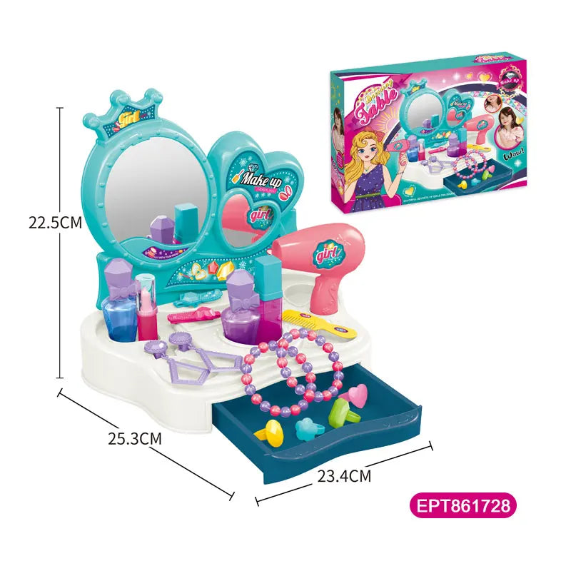 KTX-274131 Kids' Beauty Makeup Set for Pretend Play - Unisex Ages 5 to 7, Colorful Packing