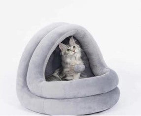 HKM-274259 Cozy Cat House Bed for Kittens and Small Dogs - Indoor Sleeping Nest and Sofa Mat