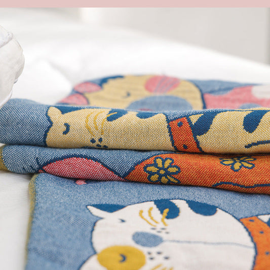HKM-274259 Large Pure Cotton Pillowcase - Modern Simplicity Design, 48cm x 74cm, Blue Color
