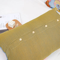 HKM-274259 Large Pure Cotton Pillowcase - Modern Simplicity Design, 48cm x 74cm, Blue Color