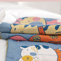 HKM-274259 Large Pure Cotton Pillowcase - Modern Simplicity Design, 48cm x 74cm, Blue Color