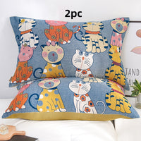 HKM-274259 Large Pure Cotton Pillowcase - Modern Simplicity Design, 48cm x 74cm, Blue Color