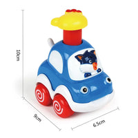 HKM-274259 Set of 8 Inertial Cartoon Cars for Kids - Friction Toy Vehicles with Forest Animal Design