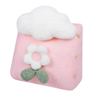 HKM-274451 Dormitory Cloud-Shaped Plush Bedside Pillow in Pink, Red, and Yellow - Stylish Sleep Accessory (50*50*25cm & 60*50*25cm)