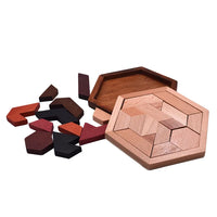 HKM-274451 Educational Wooden Tangram Puzzle Set - 11 Geometric Shapes for Brain Development and Hand Coordination