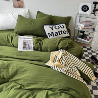 HKM-274771 Super Soft Pleated Bed Sheet and Quilt Cover Set in Multiple Sizes