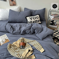 HKM-274771 Super Soft Pleated Bed Sheet and Quilt Cover Set in Multiple Sizes