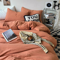 HKM-274771 Super Soft Pleated Bed Sheet and Quilt Cover Set in Multiple Sizes