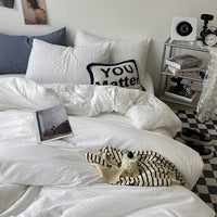 HKM-274771 Super Soft Pleated Bed Sheet and Quilt Cover Set in Multiple Sizes