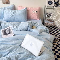 HKM-274771 Super Soft Pleated Bed Sheet and Quilt Cover Set in Multiple Sizes