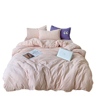 HKM-274771 Super Soft Pleated Bed Sheet and Quilt Cover Set in Multiple Sizes