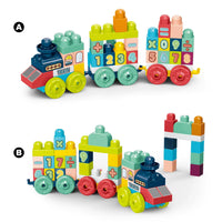 HKM-275027 Digital Train Building Block Set for Kids - 55+ Colorful Assembly Pieces for Educational Fun