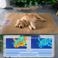 HKM-275219 Four Seasons Cool Mat for Dogs - Brown Bear, Small to Large Sizes Available