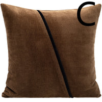 HKM-275283 Cushion Collection: Stylish Lumbar and Square Pillows in Leather, Velvet, and Flannel