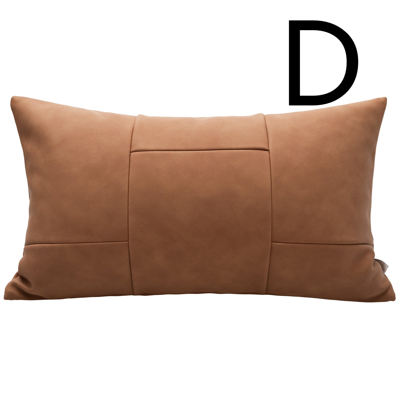HKM-275283 Cushion Collection: Stylish Lumbar and Square Pillows in Leather, Velvet, and Flannel