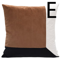 HKM-275283 Cushion Collection: Stylish Lumbar and Square Pillows in Leather, Velvet, and Flannel