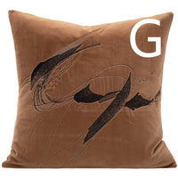 HKM-275283 Cushion Collection: Stylish Lumbar and Square Pillows in Leather, Velvet, and Flannel