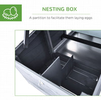 HKM-275603 Solid Wood Chicken Coop Kit with Enclosure and Ventilation - Gray, Outdoor Use