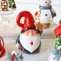 HKM-275731 Christmas Tree Decorative Pendant Set with Santa, Snowman, and LED Light