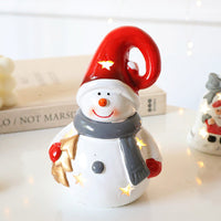 HKM-275731 Christmas Tree Decorative Pendant Set with Santa, Snowman, and LED Light