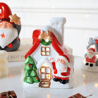 HKM-275731 Christmas Tree Decorative Pendant Set with Santa, Snowman, and LED Light