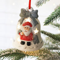 HKM-275731 Christmas Tree Decorative Pendant Set with Santa, Snowman, and LED Light