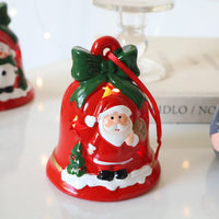 HKM-275731 Christmas Tree Decorative Pendant Set with Santa, Snowman, and LED Light