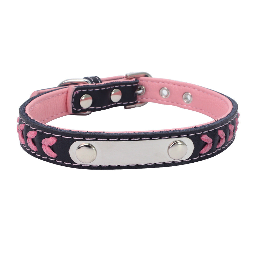 HKM-275795 Customizable Stainless Steel Engraved Dog Collar - Adjustable Sizes for Small and Large Breeds