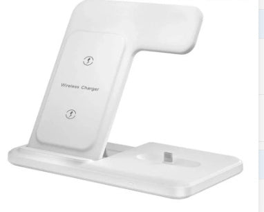 HKM-275859 Three-in-One Wireless Charger with Vertical Bracket and Fast Charging - Black & White Options Available