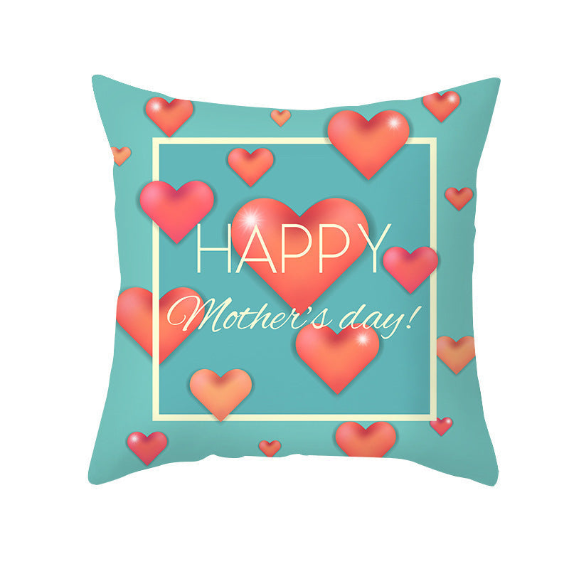HKM-275923 Nordic Floral Cushion Cover, Peach Skin Pillowcase, 45x45cm