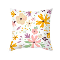 HKM-275923 Nordic Floral Cushion Cover, Peach Skin Pillowcase, 45x45cm