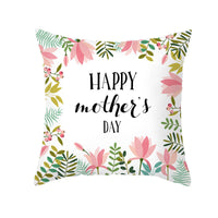 HKM-275923 Nordic Floral Cushion Cover, Peach Skin Pillowcase, 45x45cm