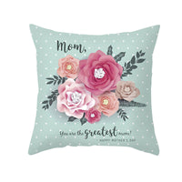 HKM-275923 Nordic Floral Cushion Cover, Peach Skin Pillowcase, 45x45cm