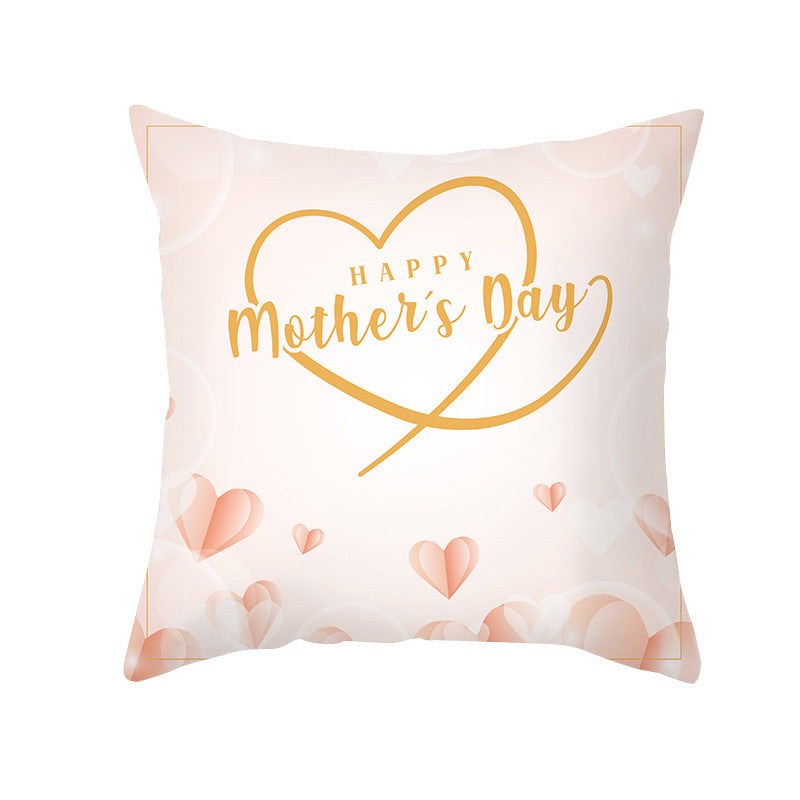 HKM-275923 Nordic Floral Cushion Cover, Peach Skin Pillowcase, 45x45cm
