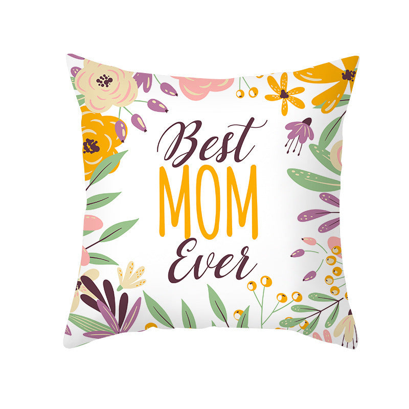 HKM-275923 Nordic Floral Cushion Cover, Peach Skin Pillowcase, 45x45cm