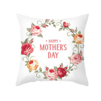 HKM-275923 Nordic Floral Cushion Cover, Peach Skin Pillowcase, 45x45cm